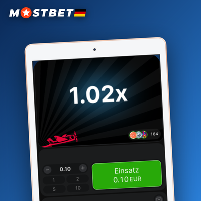 Mostbet Aviator Auto-Cashout-Icon mit Ziel-Multiplikator 2,00x und Einstellungssymbol